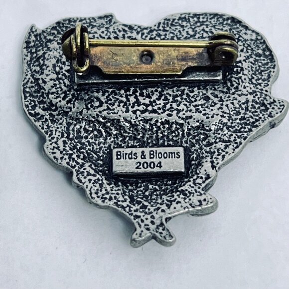 Lot Of 2 Birds & Blooms Pewter Bird & Flower Themed Pin (751) - Picture 6 of 6